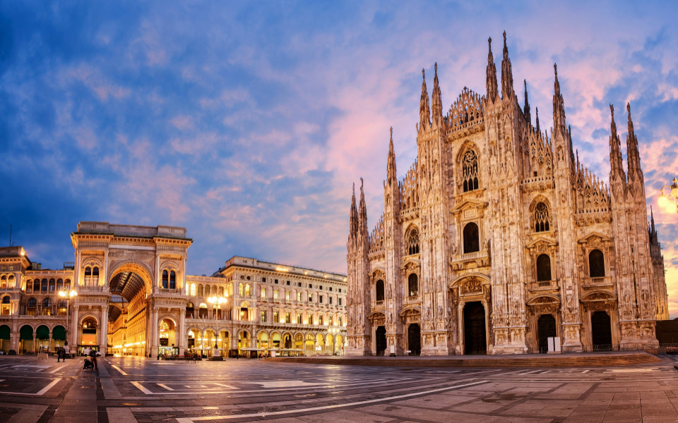 Mailänder Dom zum Sonnenaufgang