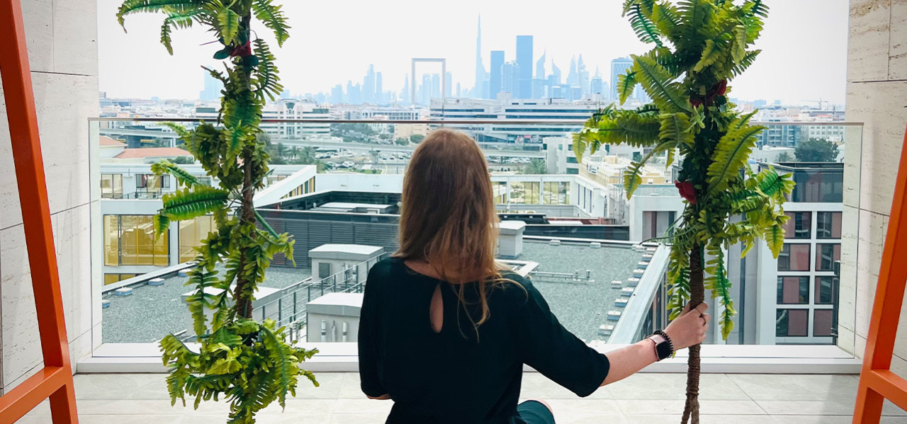 Schaukel im Hotel Canopy by Hilton Dubai Al Seef